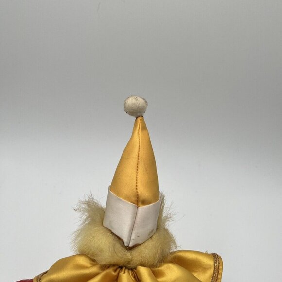 Vintage Porcelain Head Jester Clown Doll 9" Collectible Circus Sand Filled - Picture 5 of 14